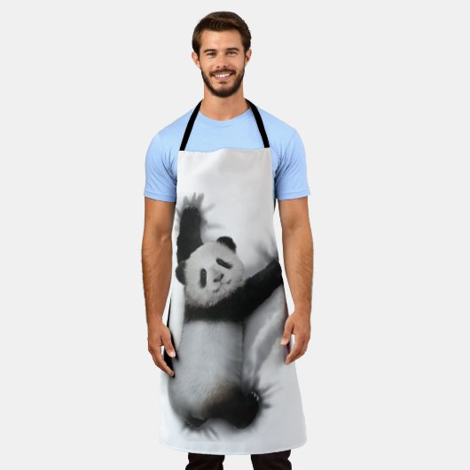 Panda Shirt Humoureuze grafische T-Shirt Gifts Schort (Gedragen)