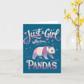 Panda Shirt Women Men Cute Funny  Kaart (Gele Bloem)