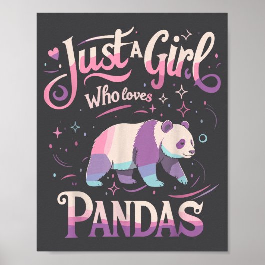 Panda Shirt Women Men Cute Funny  Poster (Voorkant)