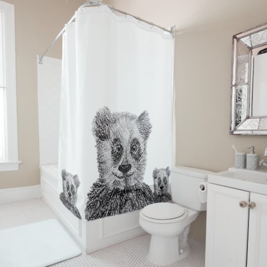 Panda Shower Curtain Douchegordijn (In situ)