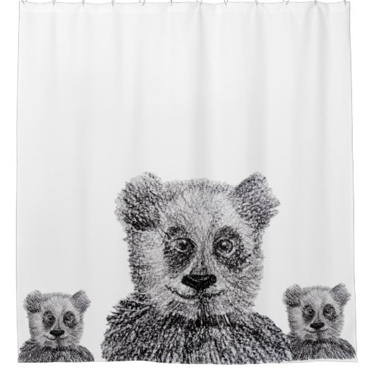 Panda Shower Curtain Douchegordijn (Voorkant)