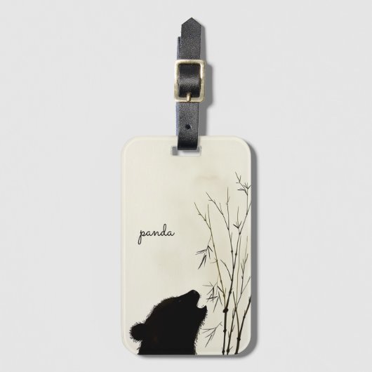Panda Silhouette Bagagelabel (Voorkant (verticaal))