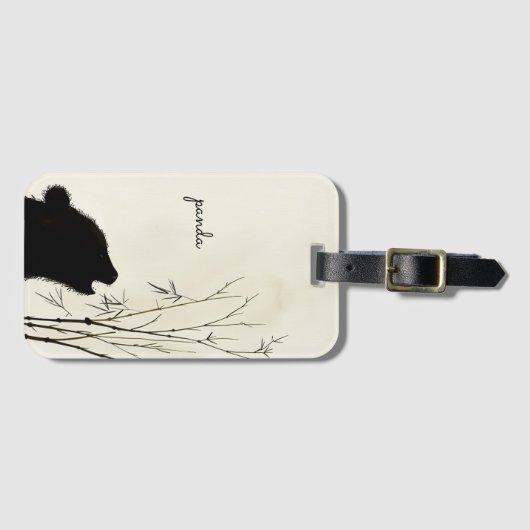 Panda Silhouette Bagagelabel (Voorkant (horizontaal))