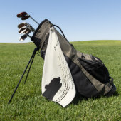 Panda Silhouette Golfhanddoek (Groen)