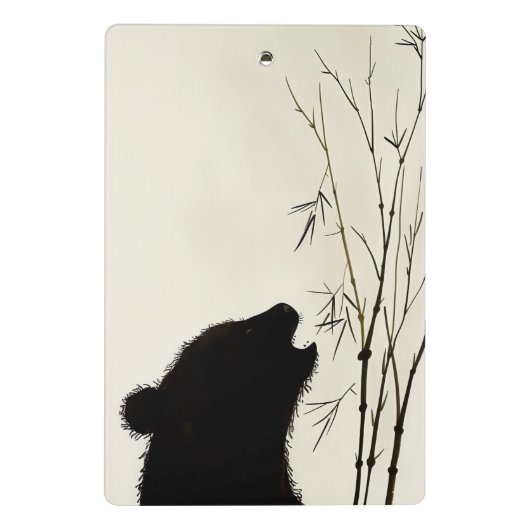 Panda Silhouette Mini Klembord (Achterkant)