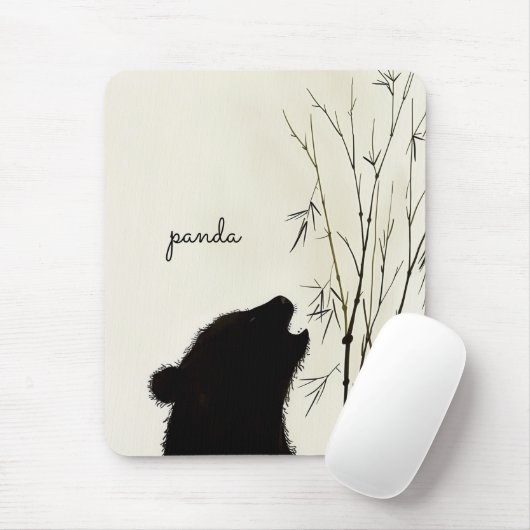 Panda Silhouette Muismat (Met muis)