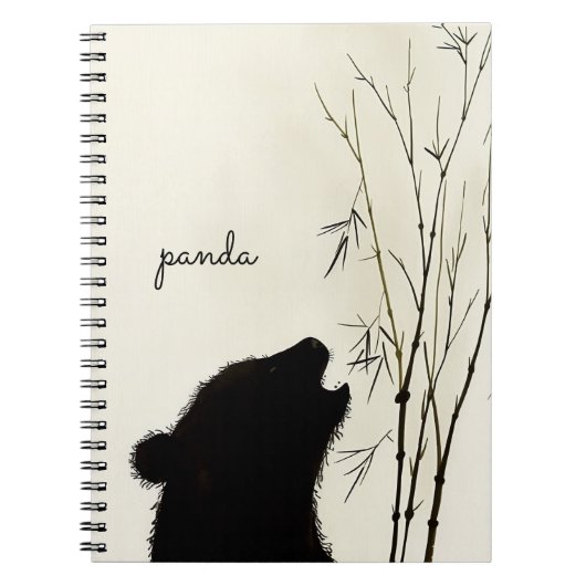 Panda Silhouette Notitieboek (Voorkant)
