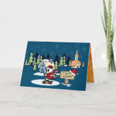 Panda Skateboarder Kerstontwerp Kaart (Voorkant)