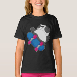 Panda Skater Skateboard Sporten T-shirt
