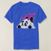 Panda Skier Ski T-shirt (Design voorkant)
