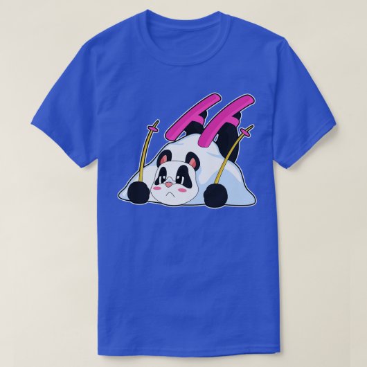 Panda Skier Ski T-shirt (Design voorkant)