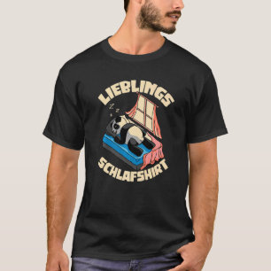 Panda Sleep Eat Herhalen Sleepyhead Fun T-shirt