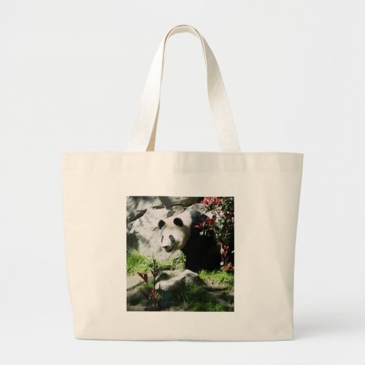 Panda Smile Grote Tote Bag (Voorkant)