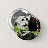 Panda Smile. Ronde Button 5,7 Cm (Voorkant /achterkant)