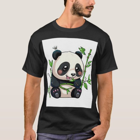 Panda Snack Time&Quot T-shirt (Voorkant)