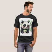 Panda Snack Time&Quot T-shirt (Voorkant volledig)