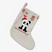 Panda Snow Winter Animals Pandas Small C Kleine Kerstsok (Voorkant (Hangend))