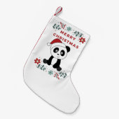 Panda Snow Winter Animals Pandas Small C Kleine Kerstsok (Voorkant (Hangend))