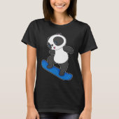 Panda Snowboard Winter Sport T-shirt (Voorkant)