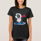 Panda Snowboard Winter Sport T-shirt (Voorkant)