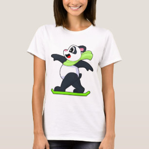 Panda-snowboarder Snowboard Wintersporten T-shirt