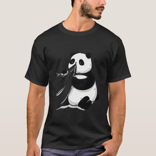 Panda Snuit Op Moeders Tafel T-shirt (Voorkant)