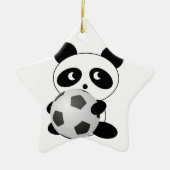 Panda soccer keramisch ornament (Voorkant)