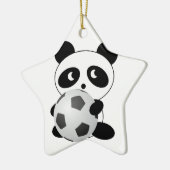 Panda soccer keramisch ornament (Links)