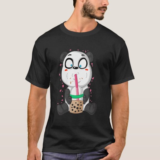 Panda Soju Bamboo Bear Korean Drinking Sweet Tea T-shirt (Voorkant)