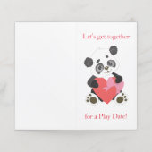 Panda Speel datum moeder bellen Afspraakkaart Afsprakenkaart (Buitenkant ongevouwen)