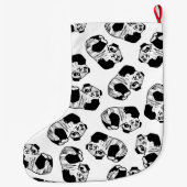 Panda Speel kerstcadeautjes met dubbelzijdig gevoe Grote Kerstsok (Achterkant)