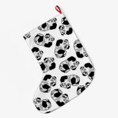 Panda Speel kerstcadeautjes met dubbelzijdig gevoe Grote Kerstsok (Achterkant (Hangend))