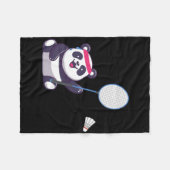 Panda speelt badminton grappige sportspeler coach fleece deken (Voorkant (Horizontaal))