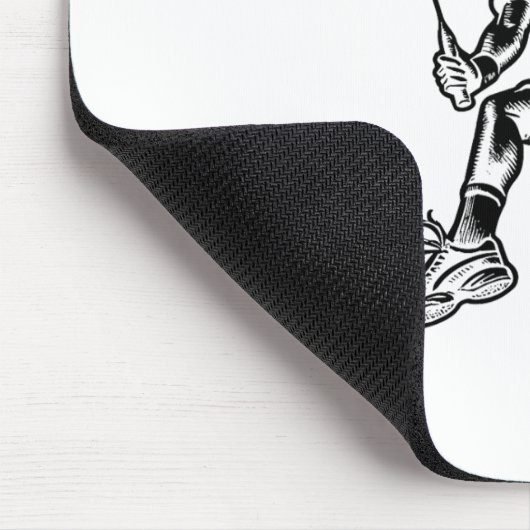 Panda speelt badminton speler shuttle muismat (Hoek)