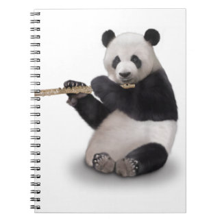 Panda speelt de Flute T-Shirt Notitieboek