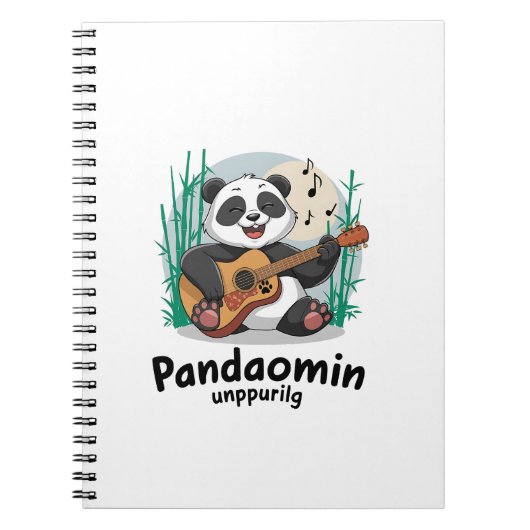 Panda Speelt Gitaar- Leuke Muzikale Panda Notitieboek (Voorkant)