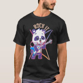 Panda speelt gitaargitarist t-shirt (Voorkant)