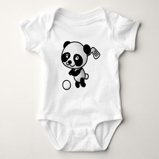 Panda speelt golf romper (Voorkant)