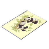 Panda speelt in een boom notitieboek (Linkerzijde)