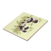 Panda speelt in een boom tegeltje (Zijkant)