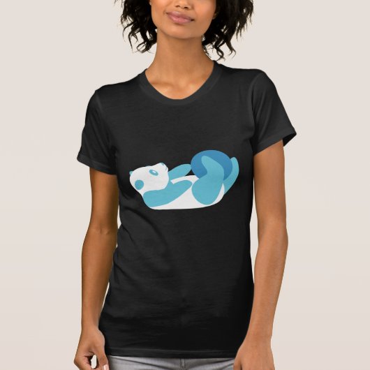 Panda Spelen (Blauw) T-shirt (Voorkant)