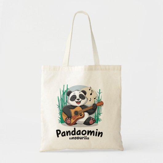 Panda spelen gitaar - Fun Musical Panda Tote Bag (Voorkant)
