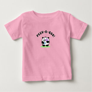 Panda spelen Peek-A-Boo met donuts peuters