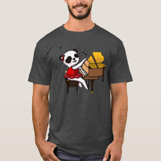 Panda Spelen Piano T-shirt