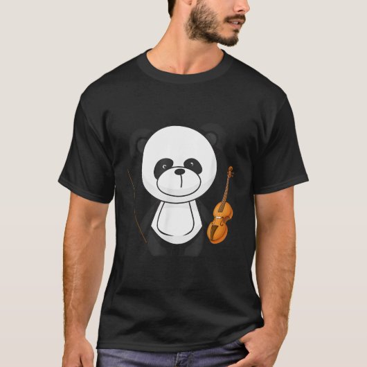 Panda Spelen Violin T-shirt (Voorkant)