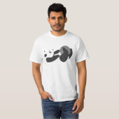 Panda Spelen (Zwart) T-shirt (Voorkant volledig)