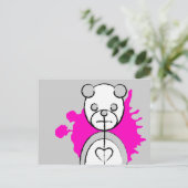 panda splatz. briefkaart (Staand voorkant)