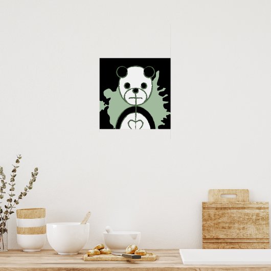 panda splatz. poster (Keuken)