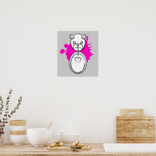 panda splatz. poster (Keuken)