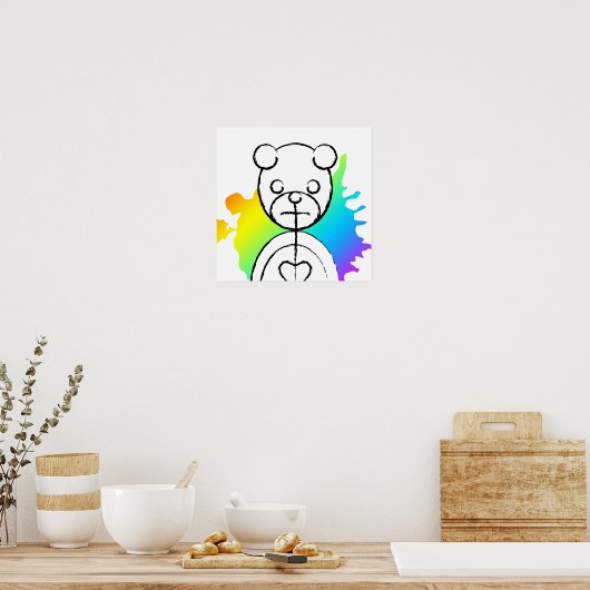 panda splatz. poster (Keuken)